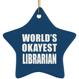 World's Okayest Librarian - Star Ornament