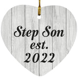 Step Son Established Est. 2022 - Heart Ornament F