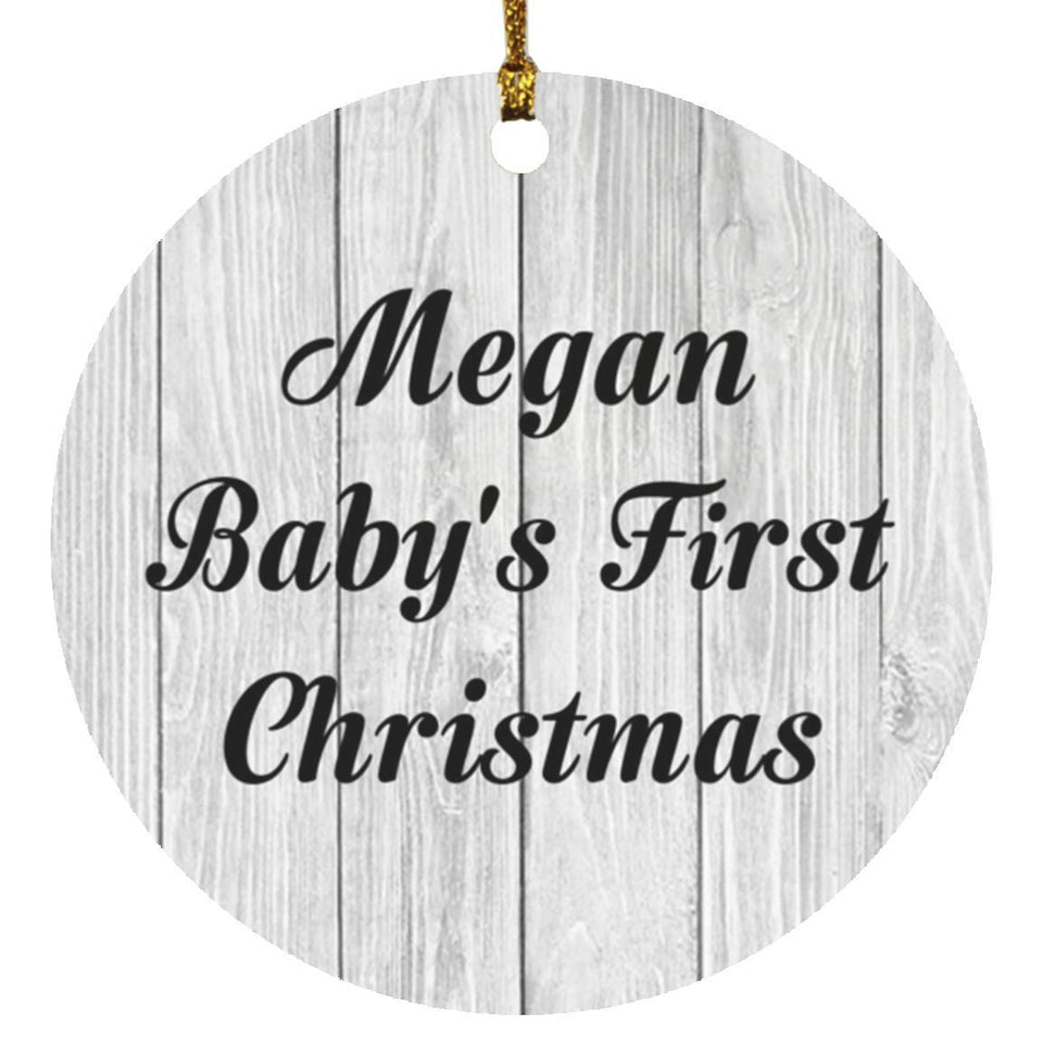 Megan Baby's First Christmas - Circle Ornament F