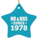 46th Anniversary Mr & Mrs Since 1978 - Star Ornament