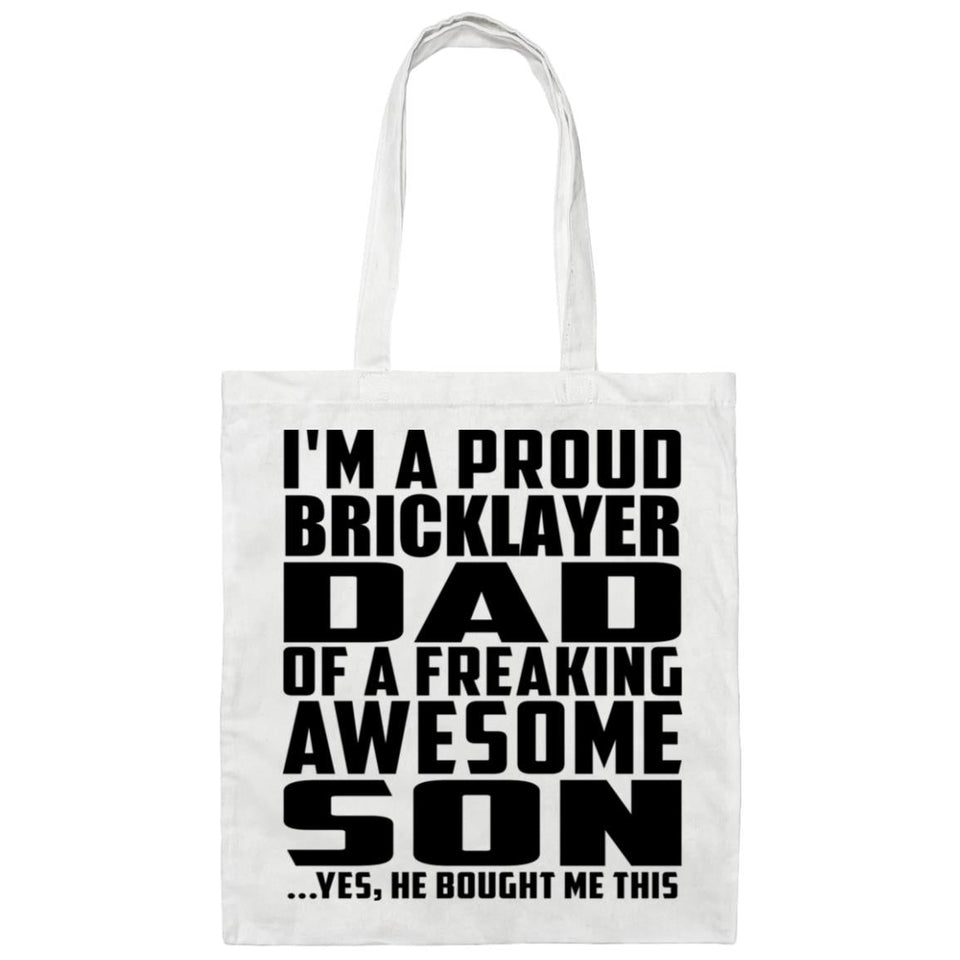 Proud Bricklayer Dad Of Awesome Son - Tote Bag White