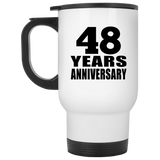 48th Anniversary 48 Years - White Travel Mug