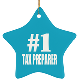 Number One #1 Tax Preparer - Star Ornament