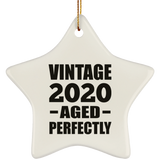4th Birthday Vintage 2020 Aged Perfectly - Star Ornament