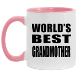 World's Best Grandmother - 11oz Accent Mug Pink