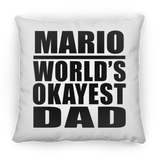 Mario World's Okayest Dad - Throw Pillow