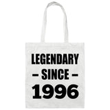28th Birthday Legendary Since 1996 - Tote Bag White