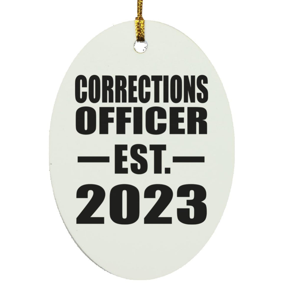 Corrections Officer Established EST. 2023 - Oval Ornament