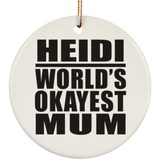 Heidi World's Okayest Mum - Circle Ornament