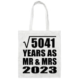 71st Anniversary Square Root of 5041 Years As Mr & Mrs 2023 - Tote Bag White