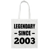 21st Birthday Legendary Since 2003 - Tote Bag White