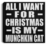 All I Want For Christmas Is My Munchkin Cat - Canvas Square