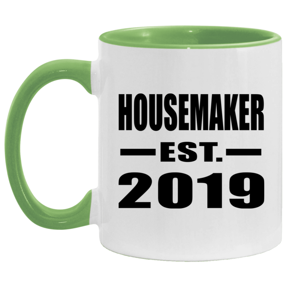 Housemaker Established EST. 2019 - 11oz Accent Mug Green