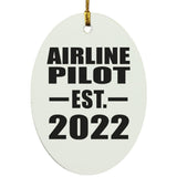 Airline Pilot Established EST. 2022 - Oval Ornament