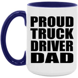 Proud Truck Driver Dad - 15oz Accent Mug Purple