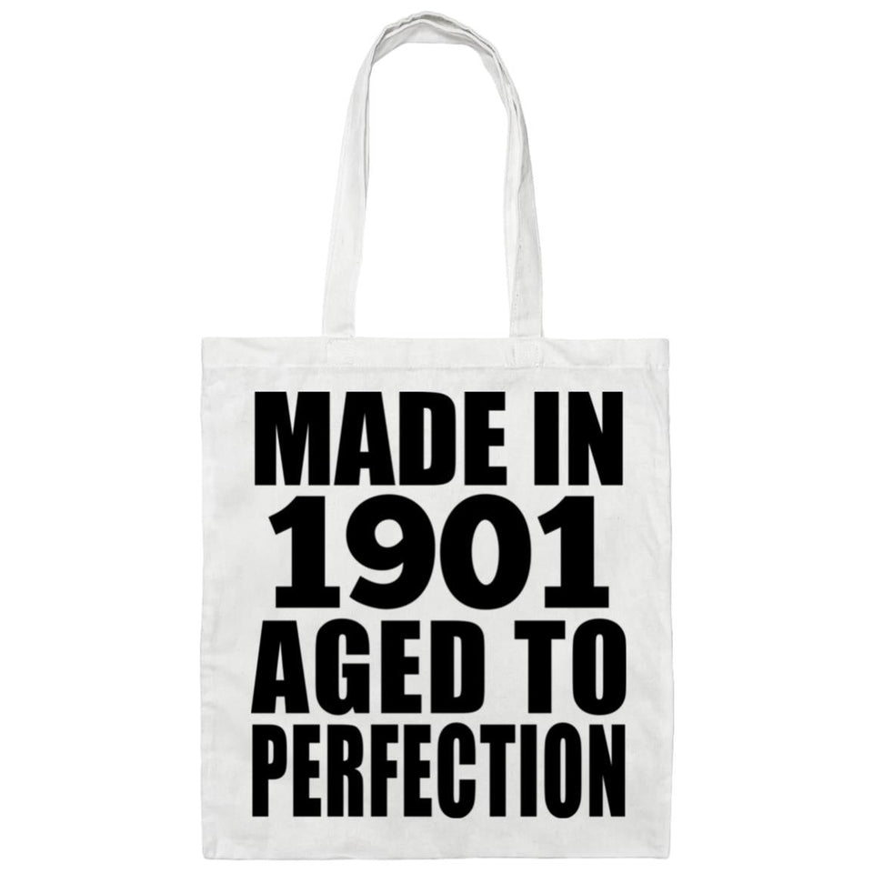 123rd Birthday Made In 1901 Aged To Perfection - Tote Bag White