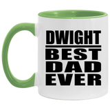 Dwight Best Dad Ever - 11oz Accent Mug Green