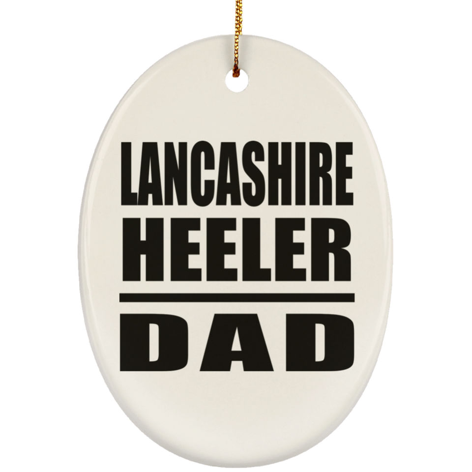 Lancashire Heeler Dad - Oval Ornament