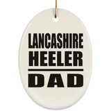 Lancashire Heeler Dad - Oval Ornament
