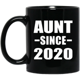 Aunt Since 2020 - 11oz Coffee Mug Black