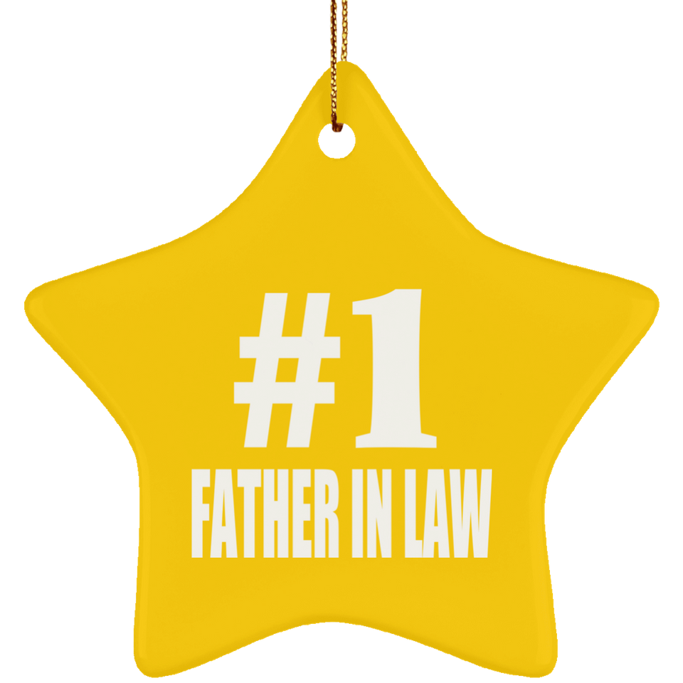 Number One #1 Father In Law - Star Ornament