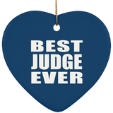 Best Judge Ever - Heart Ornament