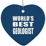 World's Best Geologist - Heart Ornament