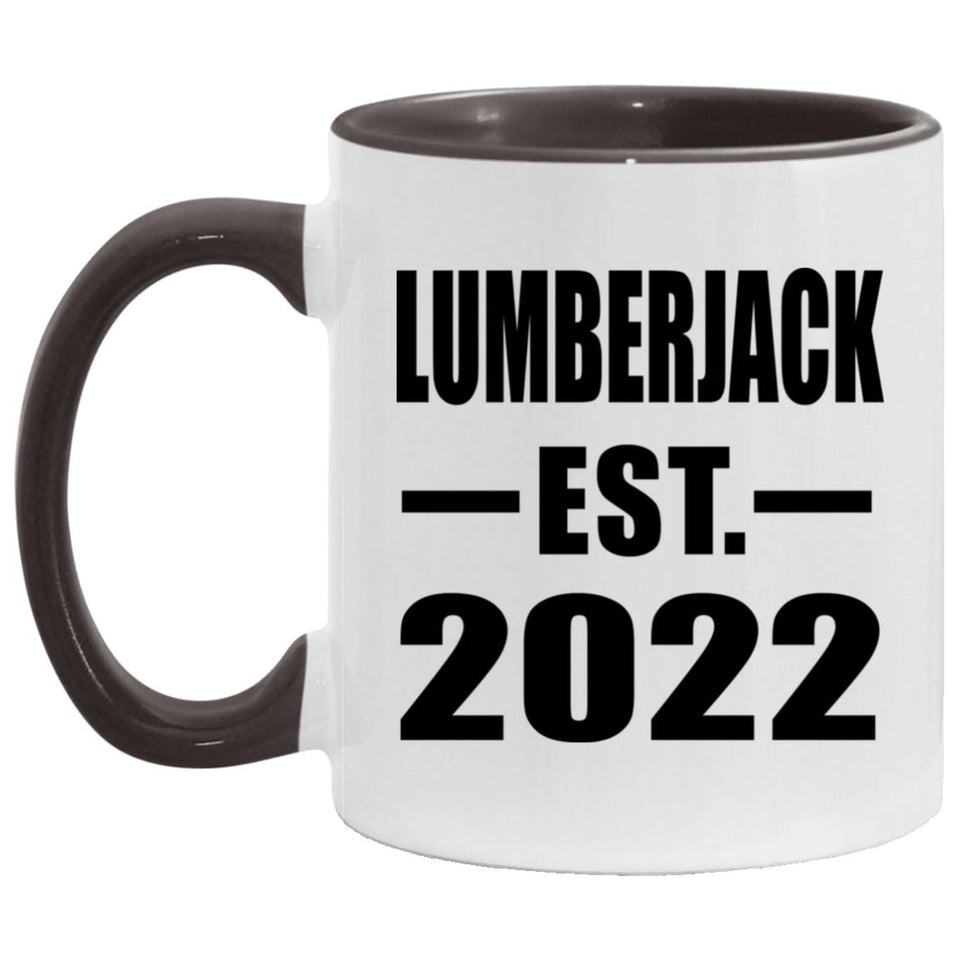 Lumberjack Established EST. 2022 - 11oz Accent Mug Black