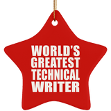 World's Greatest Technical Writer - Star Ornament