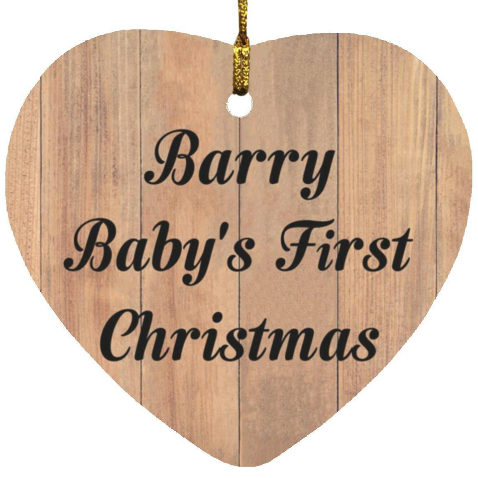 Barry Baby's First Christmas - Heart Ornament C