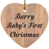 Barry Baby's First Christmas - Heart Ornament C