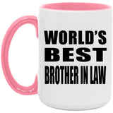 World's Best Brother In Law - 15oz Accent Mug Pink