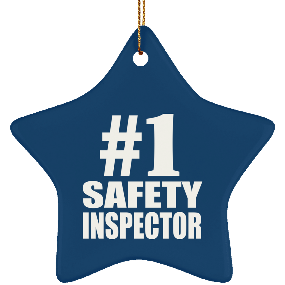 Number One #1 Safety Inspector - Star Ornament