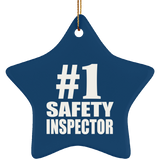 Number One #1 Safety Inspector - Star Ornament