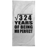18th Anniversary Square Root of 324 Years of Mr Perfect - Hand Towel
