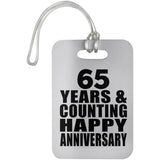 Happy 65th Anniversary 65 Years & Counting - Luggage Bag Tag