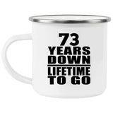73rd Anniversary 73 Years Down Lifetime To Go - 12oz Camping Mug