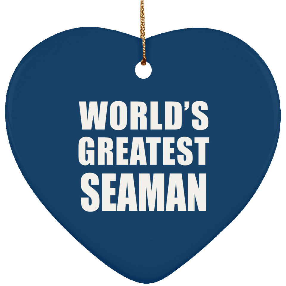 World's Greatest Seaman - Heart Ornament