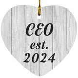 CEO Established Est. 2024 - Heart Ornament F