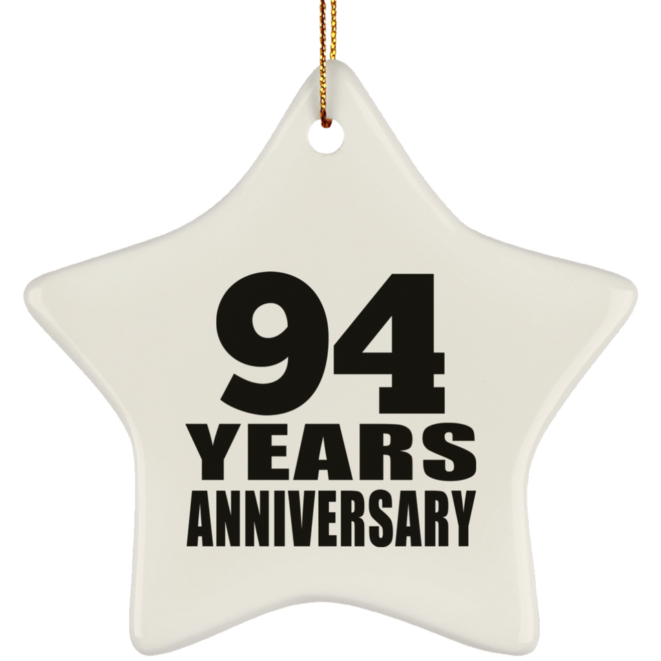 94th Anniversary 94 Years - Star Ornament