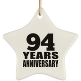 94th Anniversary 94 Years - Star Ornament