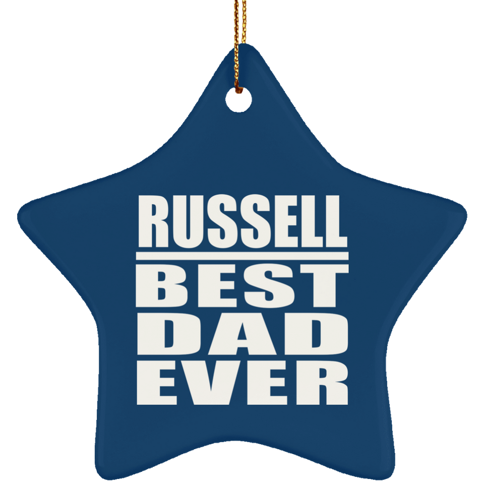 Russell Best Dad Ever - Star Ornament