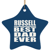 Russell Best Dad Ever - Star Ornament