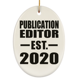 Publication Editor Established EST. 2020 - Oval Ornament