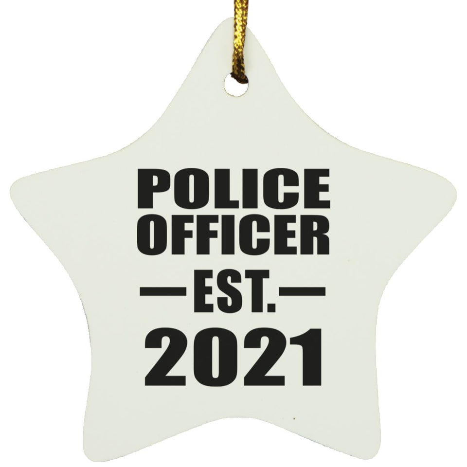 Police Officer Established EST. 2021 - Star Ornament