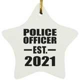 Police Officer Established EST. 2021 - Star Ornament