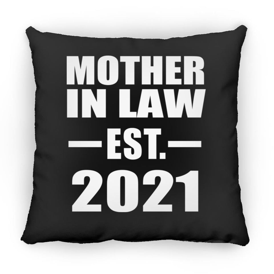 Mother In Law Established EST. 2021 - Throw Pillow Black