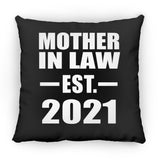 Mother In Law Established EST. 2021 - Throw Pillow Black