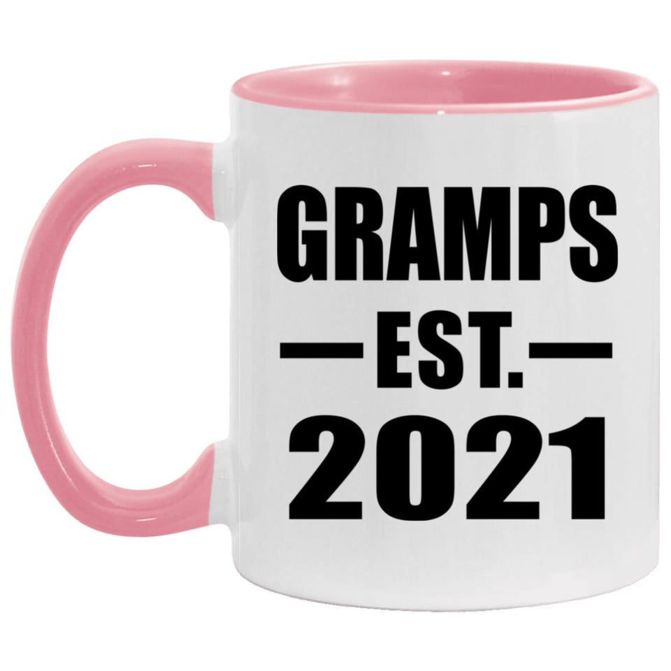 Gramps Established EST. 2021 - 11oz Accent Mug Pink