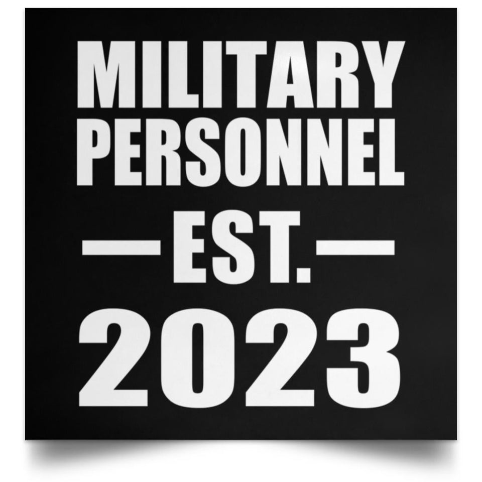 Military Personnel Established EST. 2023 - Poster Square